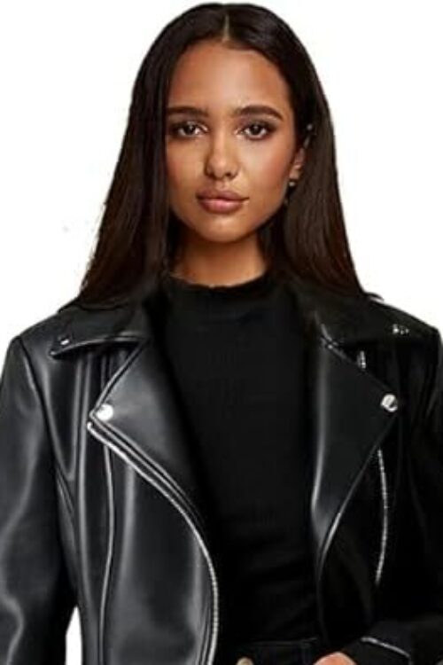 Leather Jacket For Women Biker Black