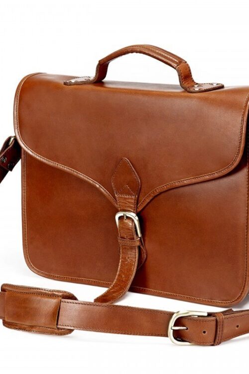 Iftekhar 15inch Genuine Leather Laptop Massanger Bag for office use